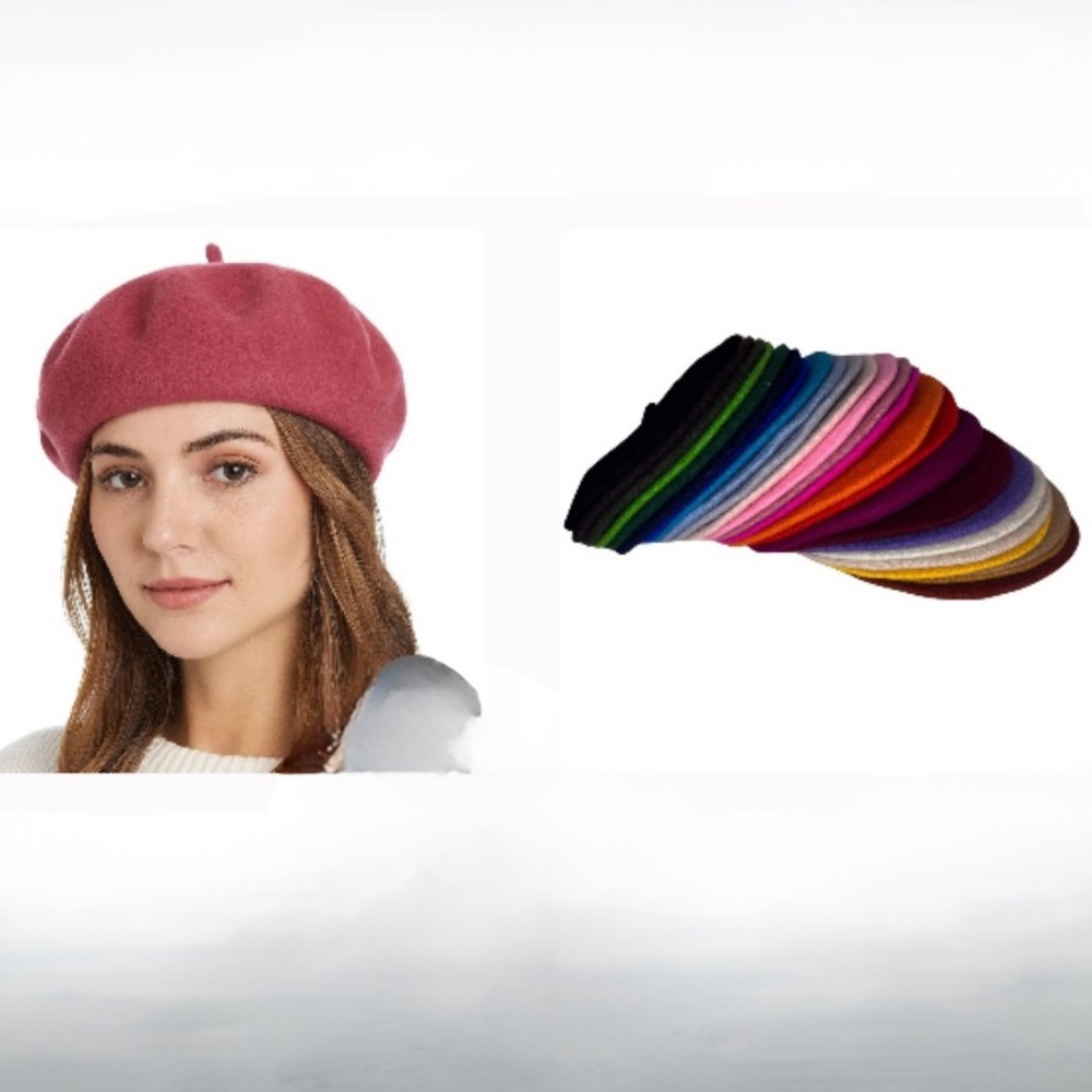 25 colors Wool Berets, French Artist Caps - Price is for 1